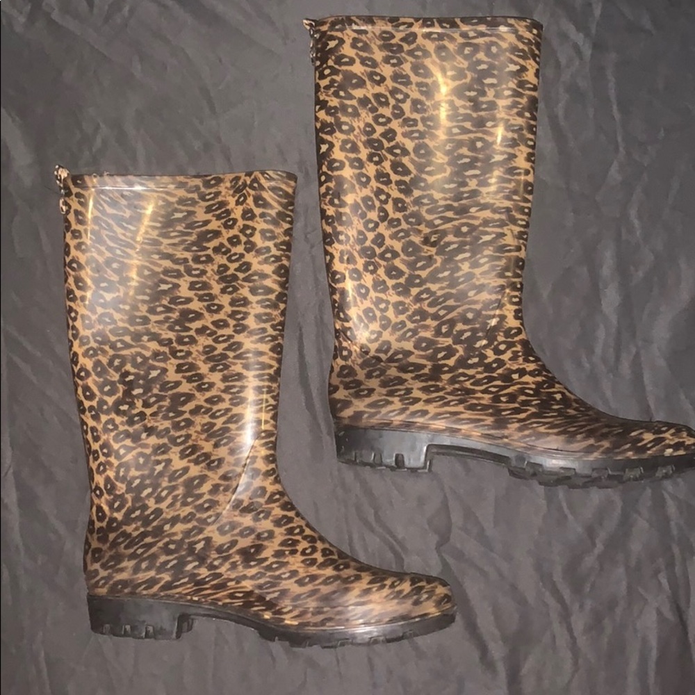 Leopard Rain Boots